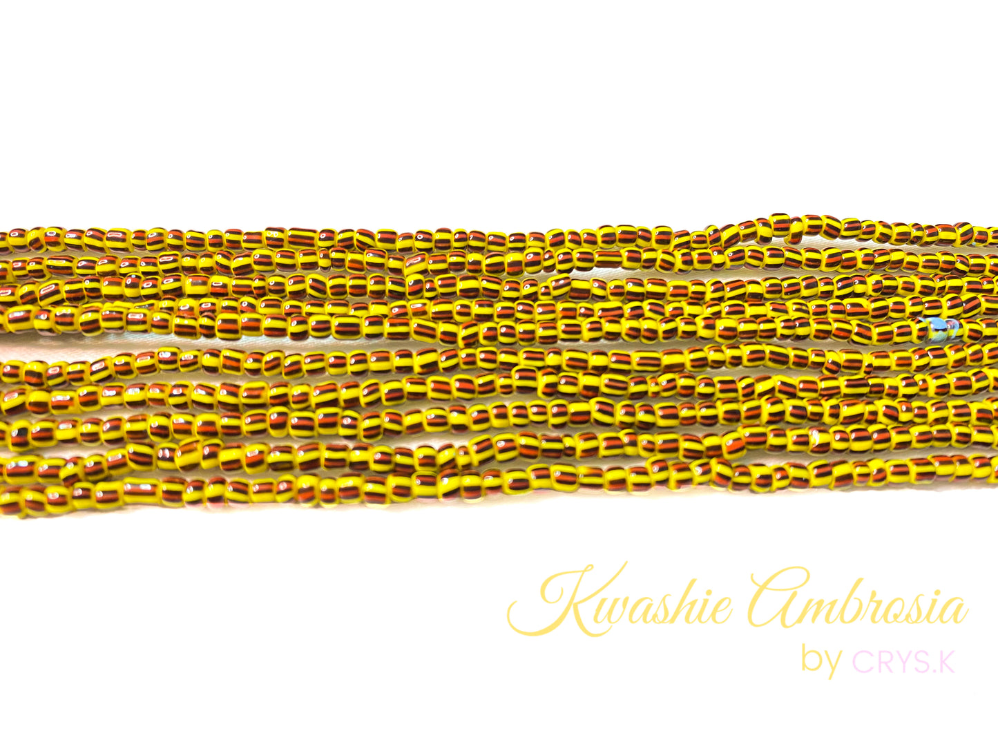 Red & Yellow Traditional Waist Trimming Beads