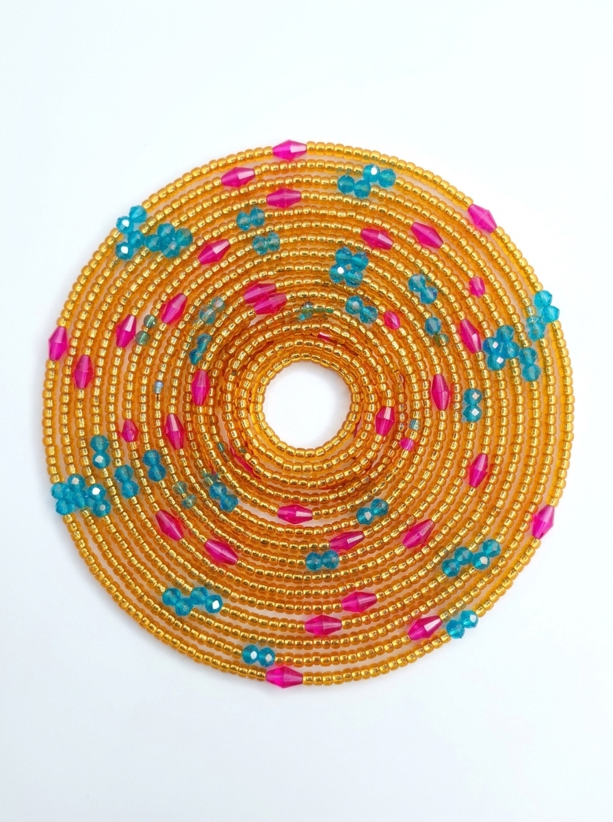 Gold Pink and Blue