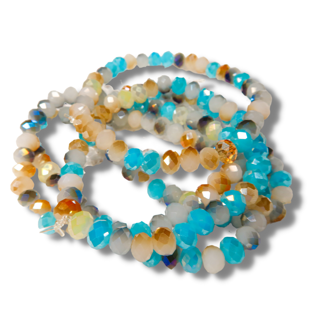 Blue and Gold Crystal Bracelet