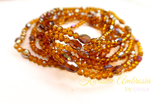 Crystal Anklet - Bronze