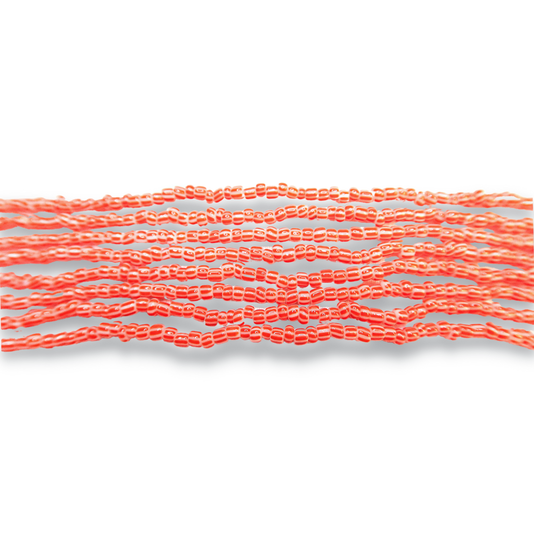 Red & White 2 Traditional Waist Trimming Beads