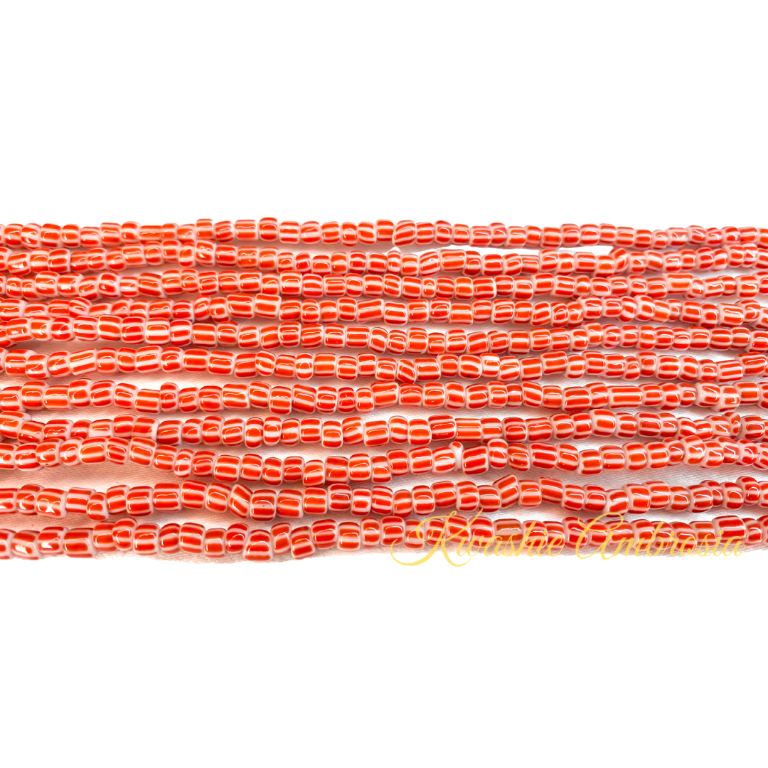 Red Traditional Waist Trimming Beads